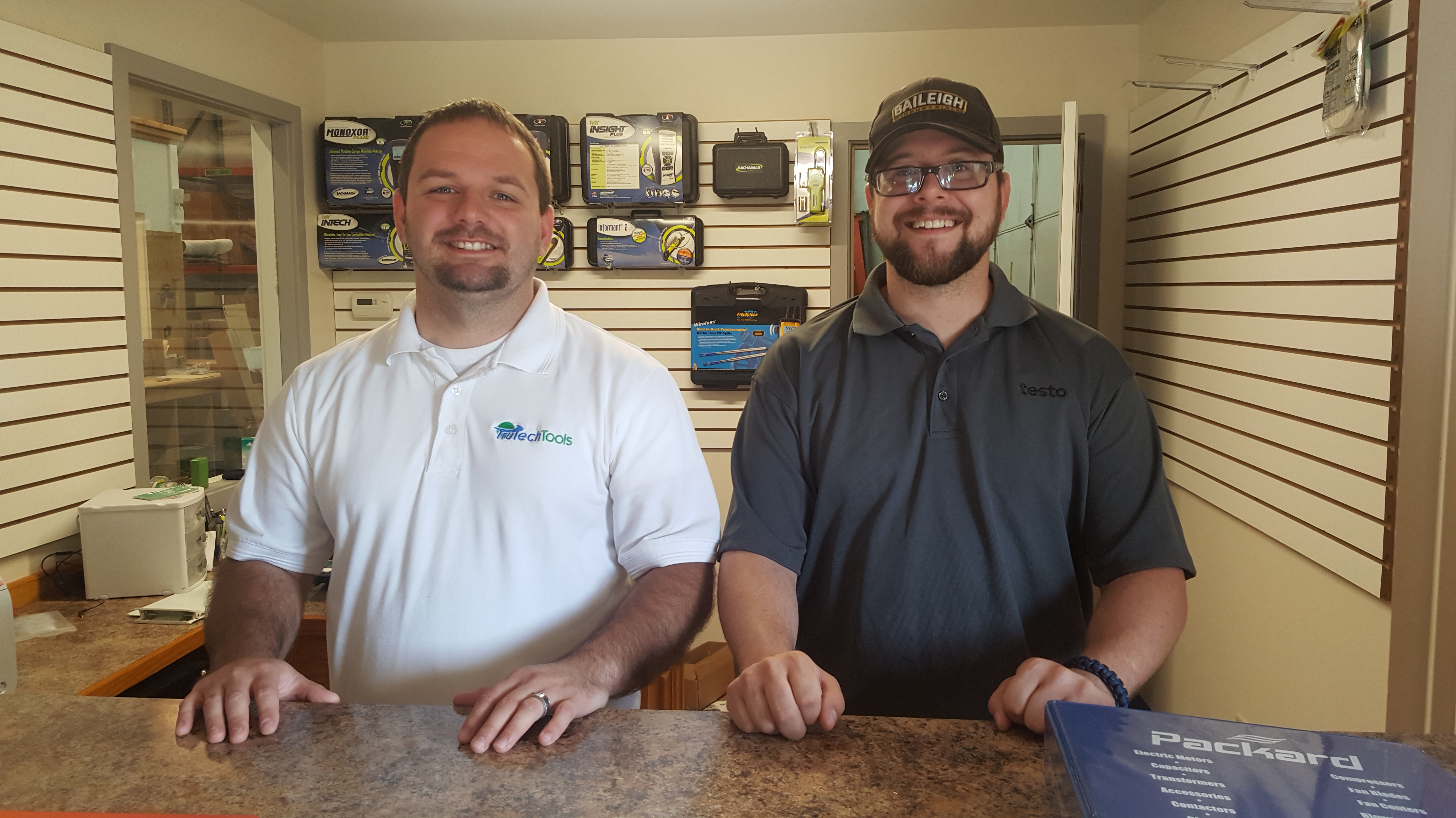 Dan and Matt at counter