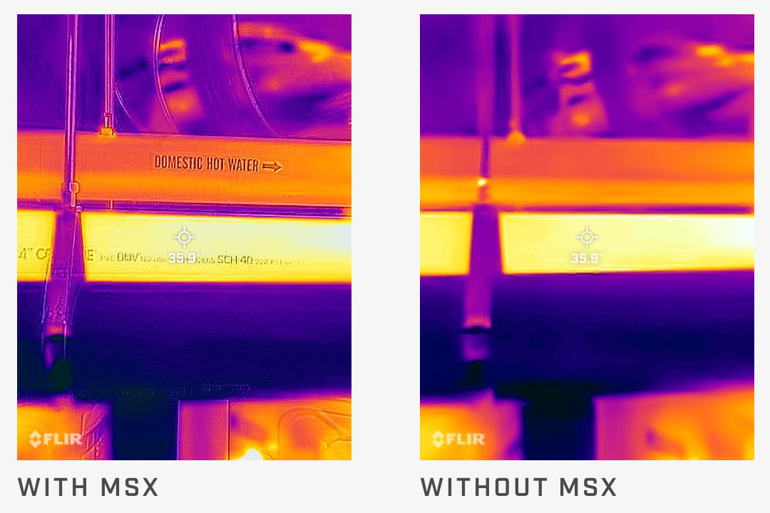 FLIR MSX Image Enhancement comparison