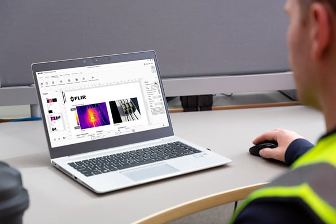 FLIR software on laptop