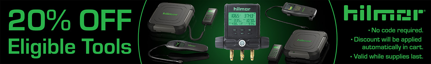 Get 20% OFF eligible Hilmor tools while supplies last!