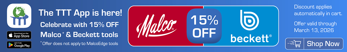 15% Off Malco Tools and Beckett Pumps at TruTech Tools