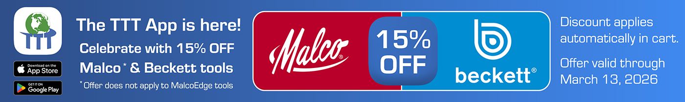 15% Off Malco Tools and Beckett Pumps at TruTech Tools