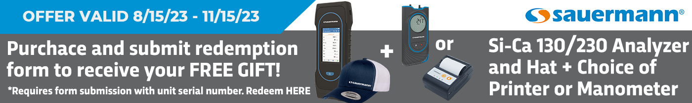 FREE GIFT with Sauermann Combustion Analyzers