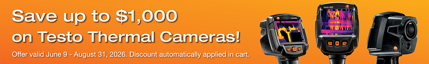 Save up to $1,000 on Testo thermal cameras!