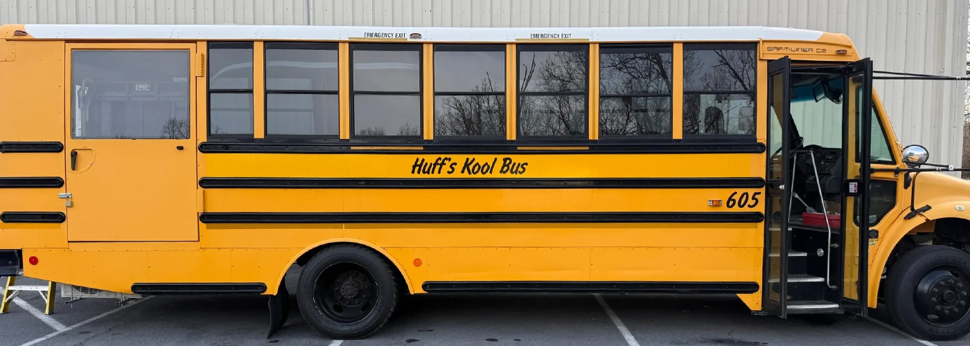 Huff's Kool Bus mobile HVAC training bus